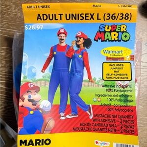 Super Mario unisex costume. Opened but new with tags